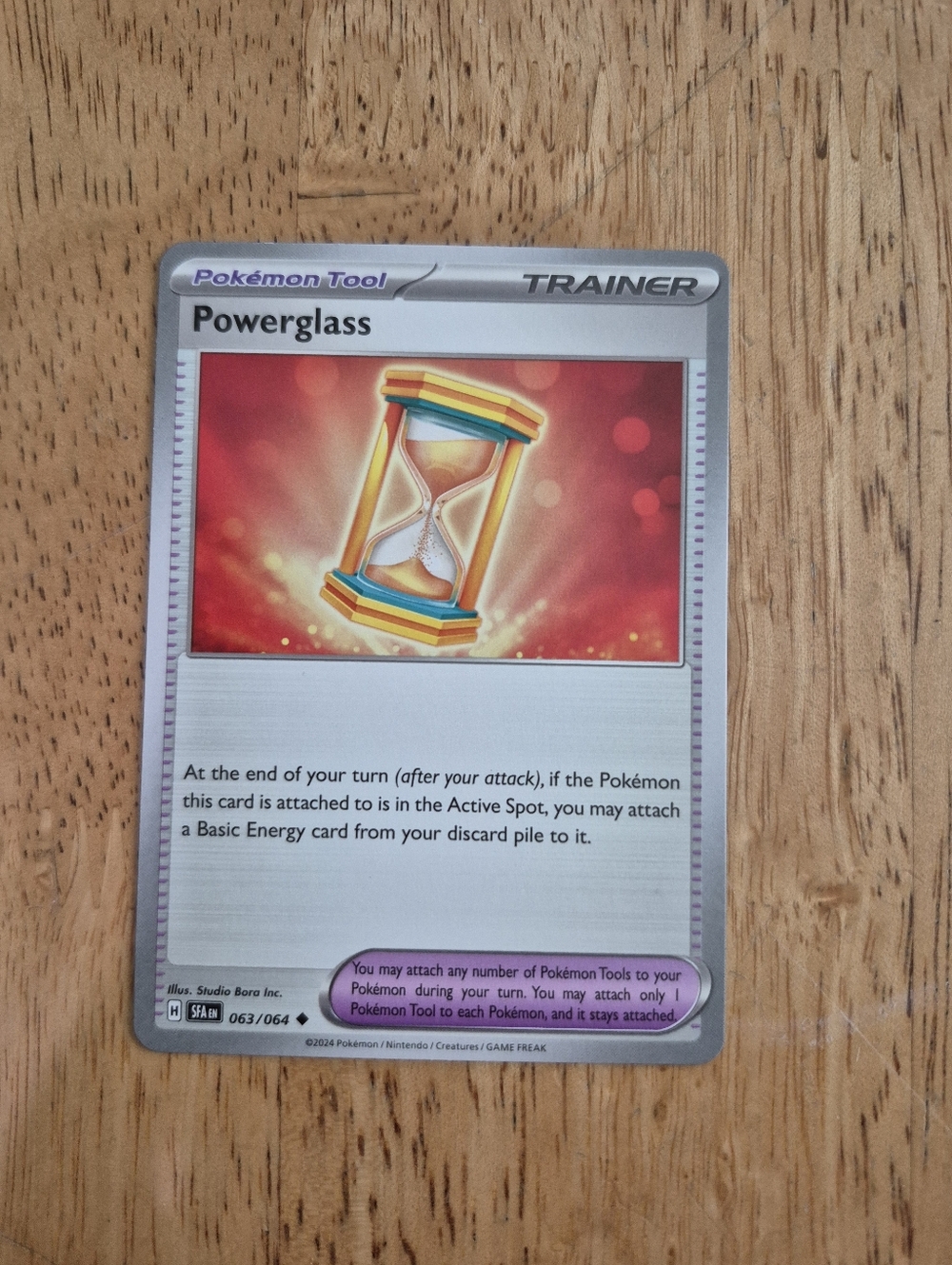 QTY 1 Pokémon Trainer Item Tool Powerglass Card